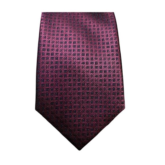 HERMES Faconnee H Bicolor Silk Tie Purple Blue 3 inches wide